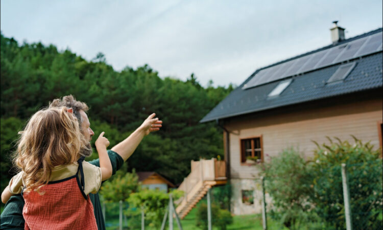 Foto einer Solaranlage