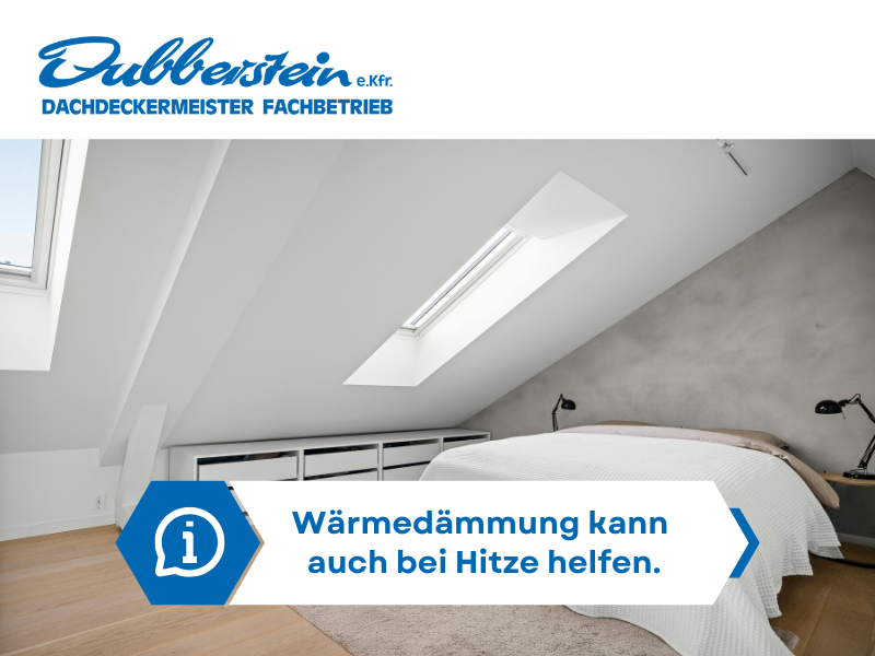 Mit Wärmedämmungen kann die Erwärmung der Räume verzögert werden